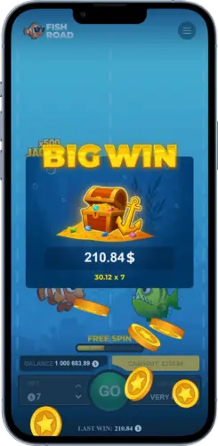 Fish Road Game Big Win nach erfolgreichem Cash-out